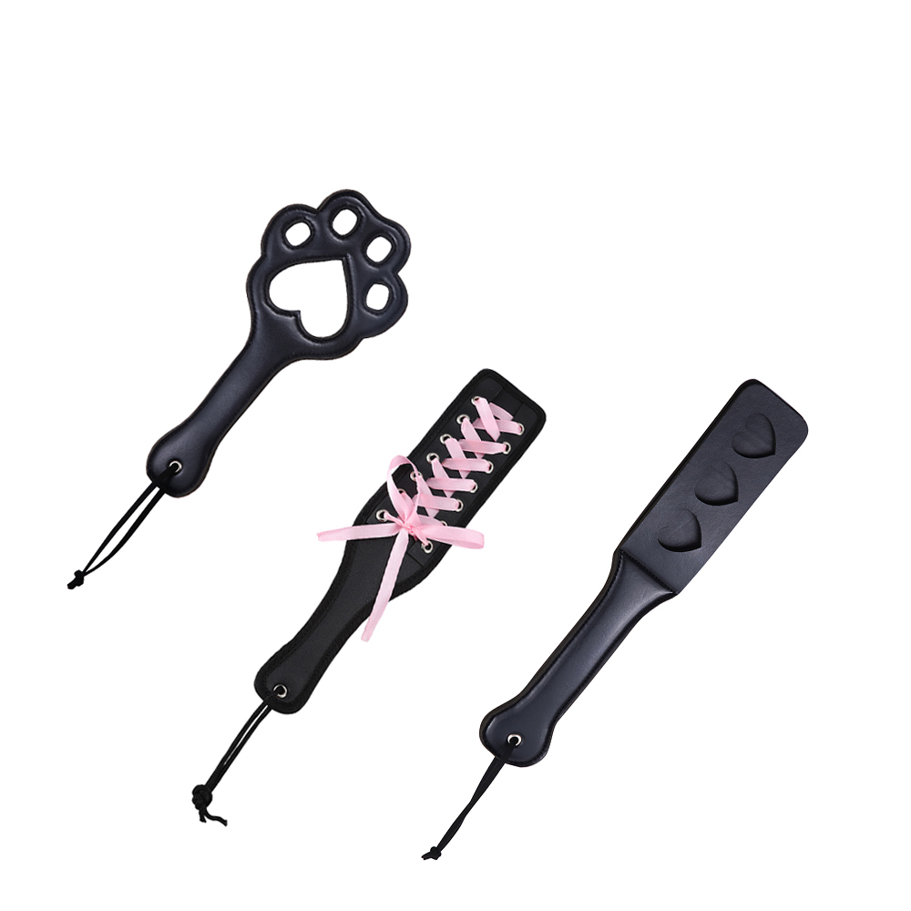Craft Tools - Herzförmiges BDSM-Leder-Spanking-Werkzeug für Erwachsene, Flirtspielzeug, Hautschläger,