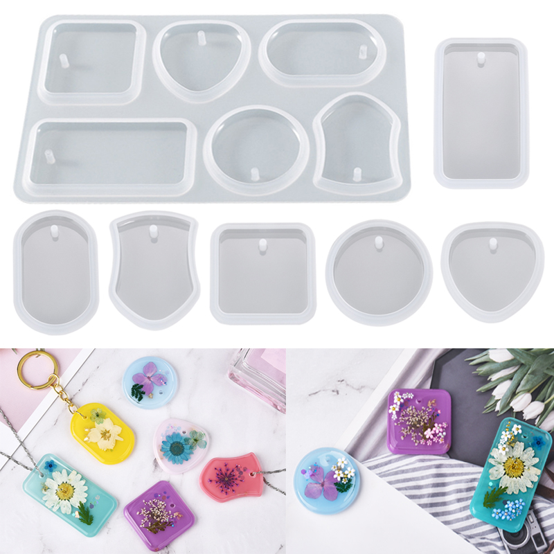 Silicone Epoxy Resin Molds Set - DIY Keychain Anhänger Silikon Mold Set