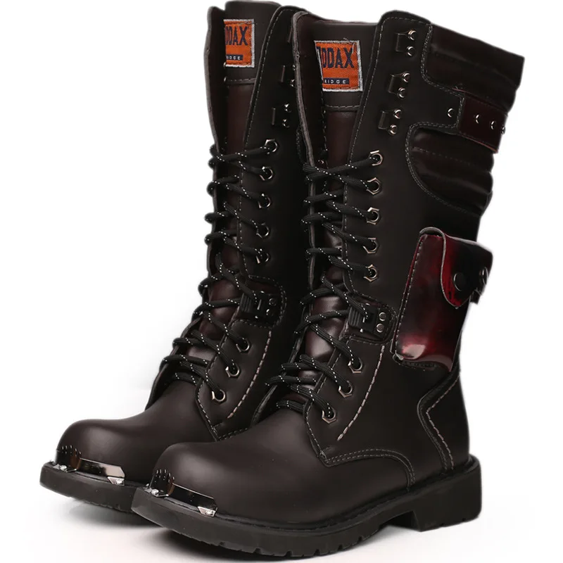 Craft Tools - Männer Kniehohe Leder Stiefel Winter Männlichen