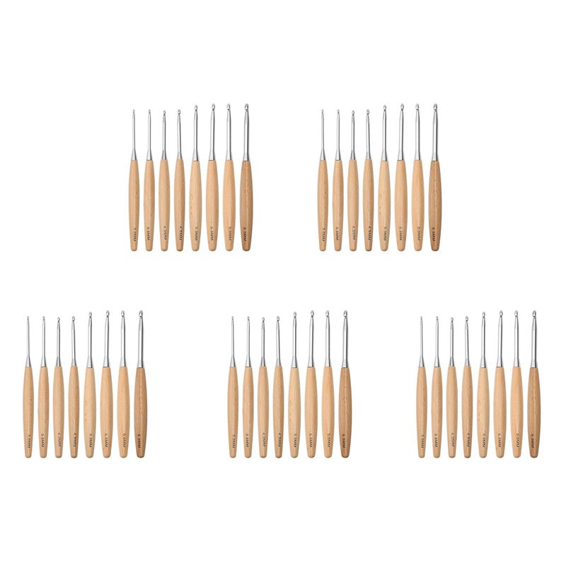ABJI-40 Stück Holz-Häkelnadeln – Wooden Crochet Hooks Ergonomic Handle Bewertung und Preis