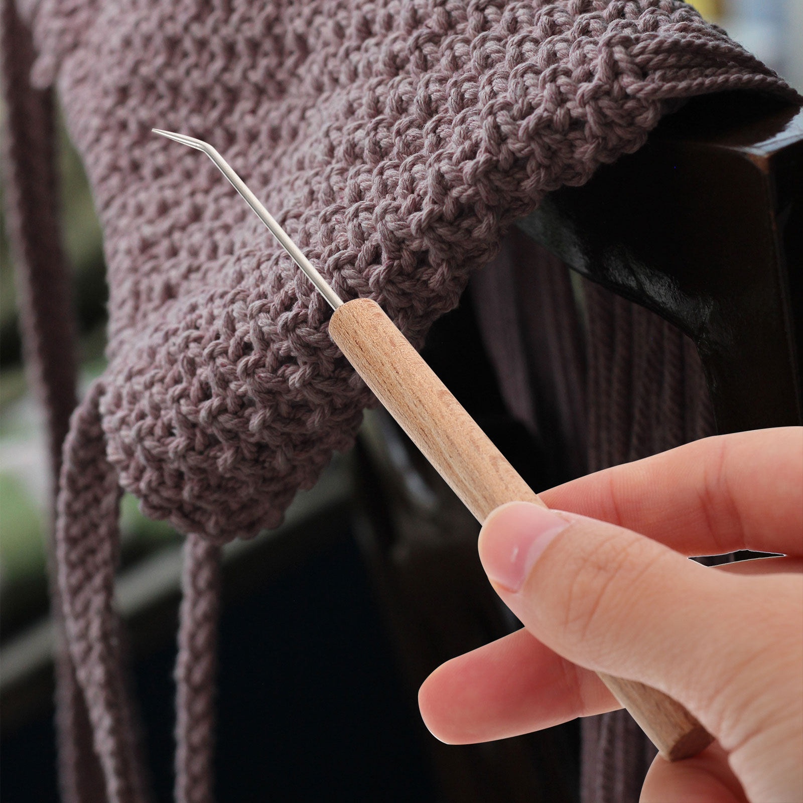 1 Stück Häkelnadel mit Holzgri – Wooden Crochet Hooks Ergonomic Handle Bewertung und Preis